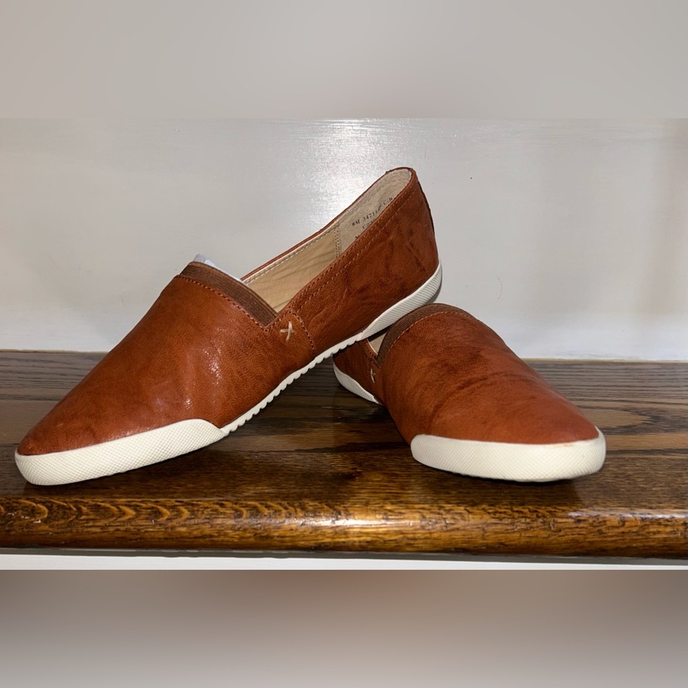 Frye leather slip-ons, size 8